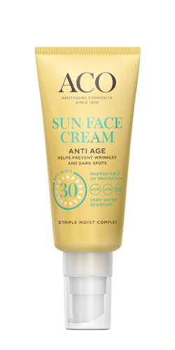 Aco Sun Face Cream Anti Age 40 ml hajusteeton