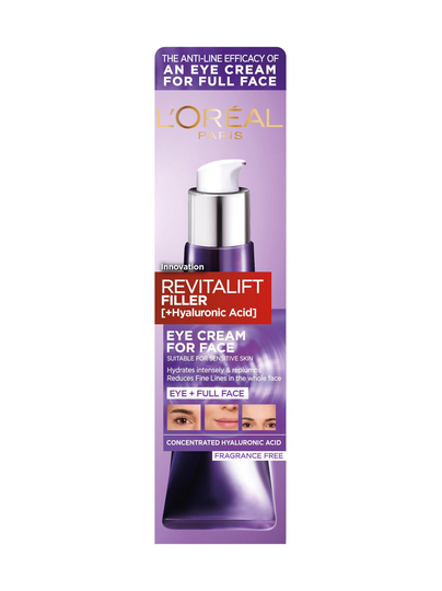 Revitalift filler face cream -silmänympärysvoide koko kasvoille