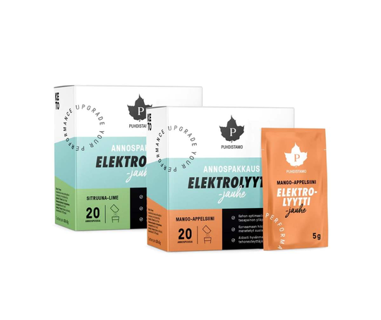 Puhdistamo Elektrolyyttijauhe-annospussit, 20 x 5 g