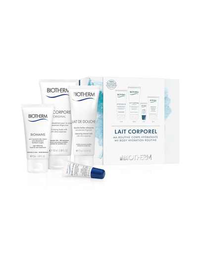 Lait corporel -ihonhoitopakkaus 50+100+75+5 ml