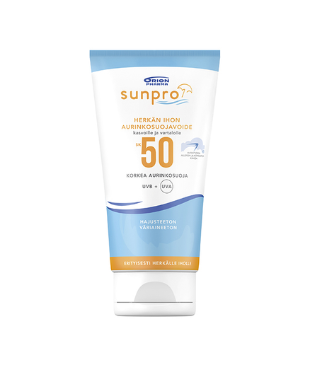 Sunpro herkän ihon aurinkos.voide sk50 150 ml kasvoille ja vartalolle