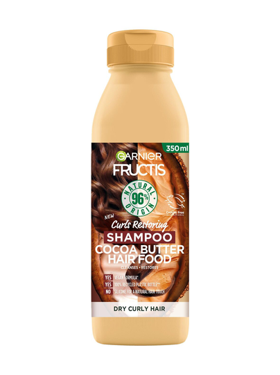 Fructis hair food cocoa butter -ravitseva shampoo kuiville ja kiharille hiuksille 350 ml