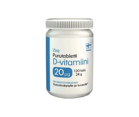 Vire D3-vitamiini 20 mcg, 120 purutabl.