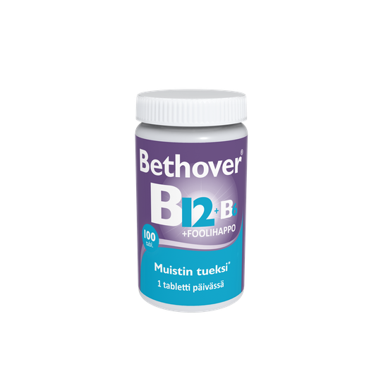 Bethover B12-vitamiini + foolihappo + B6 100 tabl